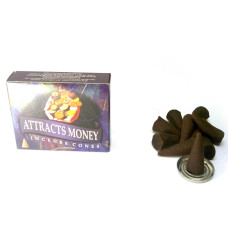 Арома-конуси HEM Attracts Money Dhoop Cones Залучення грошей пахощі для дому