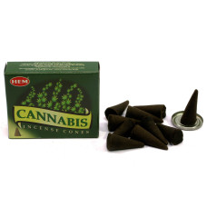 Арома-конуси HEM Cannabis Dhoop Cones (Конопля) для ароматизації та медитації