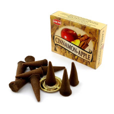 Арома-конуси HEM Cinnamon Apple (Яблуко та кориця) індійські пахощі dhoop