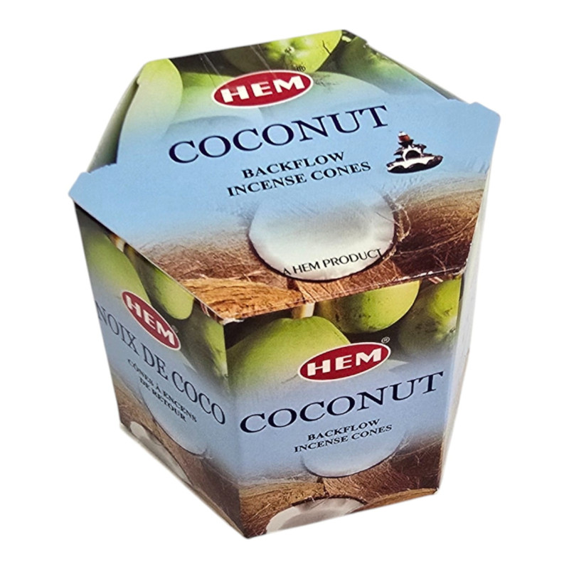 Ароматические конусы HEM Coconut Dhoop Cones (кокос) для дома и медитации