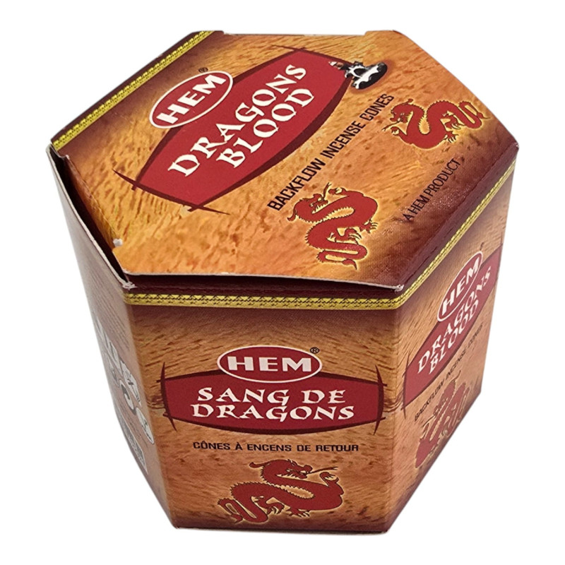 Арома-конуси HEM Dragon's Blood (Кров Дракона) dhoop для медитації та ароматизації дому