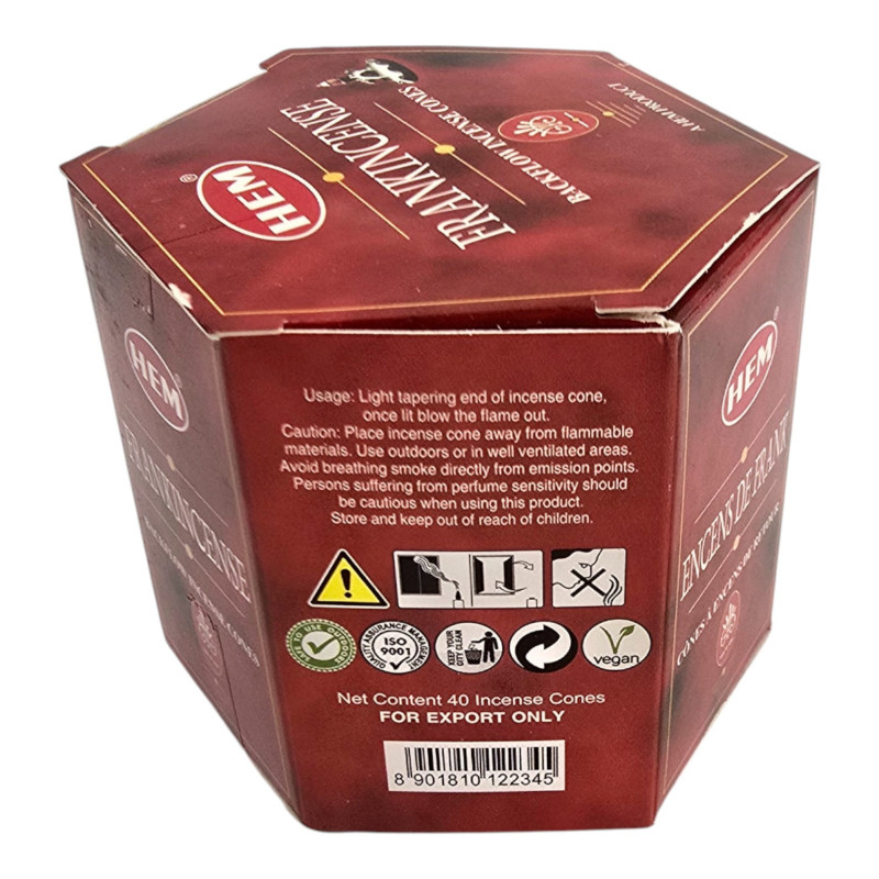 Арома-конуси HEM Frankincense Dhoop Cones ладан для медитації та ароматизації дому