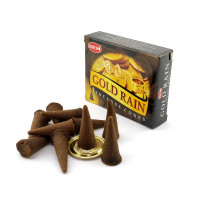 Арома-конусы HEM Gold Rain Dhoop Cones аромат «Золотой дождь» для дома и релакса