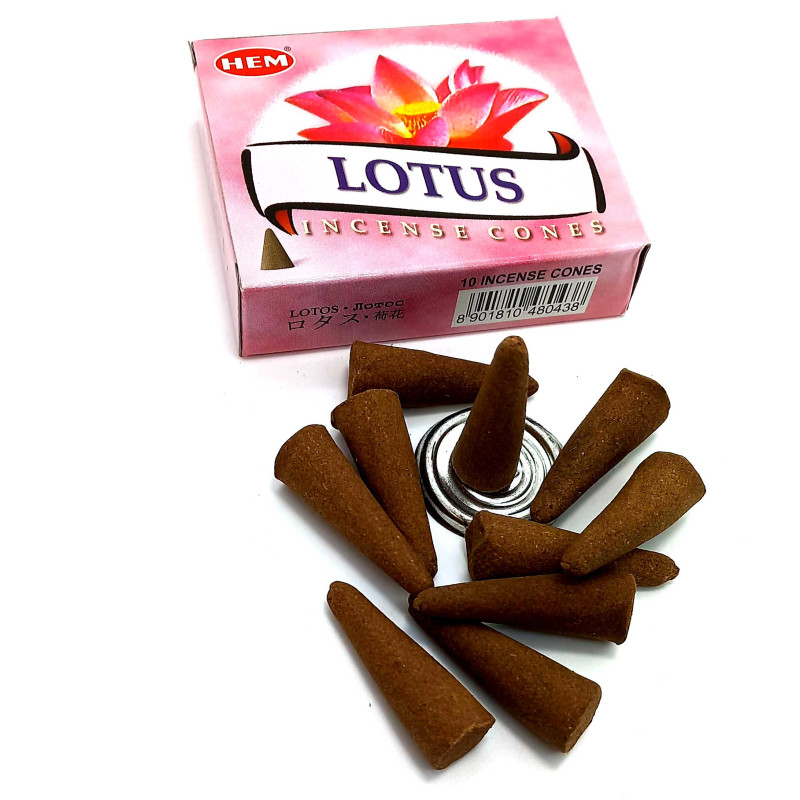 Арома-конуси HEM Lotus Dhoop Cones (Лотос) індійські ароматичні конуси для медитації