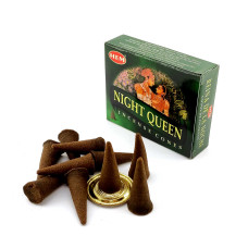 Ароматичні конуси HEM Night Queen (Нічна Королева) dhoop для дому та релаксу