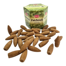 Арома-конуси зворотного потоку HEM Patchouli Backflow Dhoop Cones пахощі пачулі
