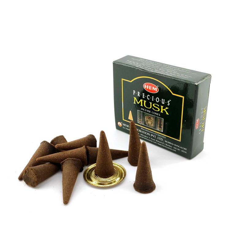 Арома-конуси HEM Precious Musk Dhoop Cones (Дорогоцінний Муск) сандал мускус