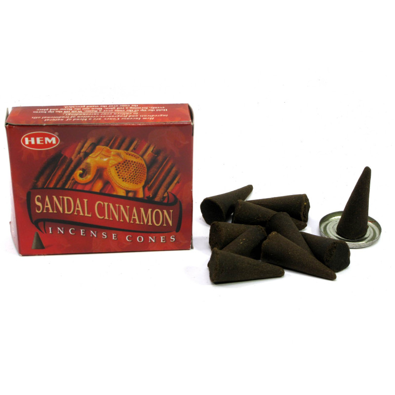 Арома-конусы HEM Sandal Cinnamon dhoop — ароматы корицы и сандала