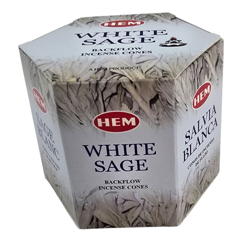 Арома-конуси backflow HEM White Sage Біла шавлія dhoop конуси зі зворотним потоком