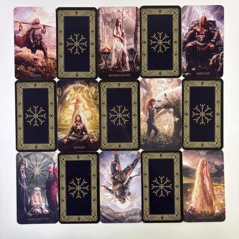 Карты Таро Runic Tarot рунические на украинском языке, скандинавская мифология