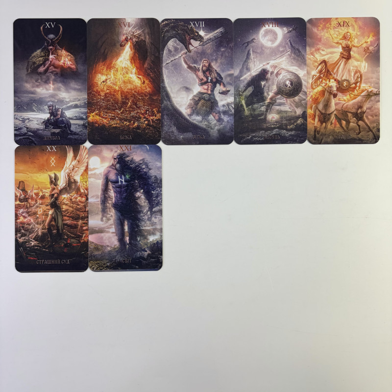 Карты Таро Runic Tarot рунические на украинском языке, скандинавская мифология