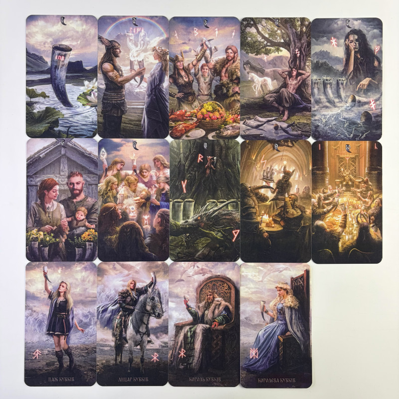 Карты Таро Runic Tarot рунические на украинском языке, скандинавская мифология