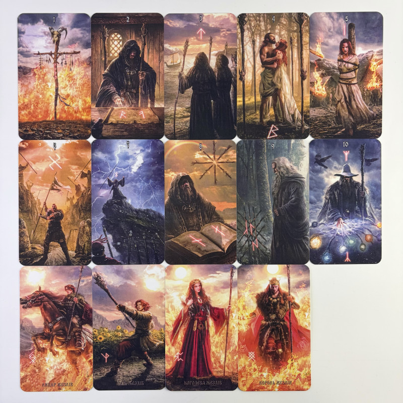 Карты Таро Runic Tarot рунические на украинском языке, скандинавская мифология