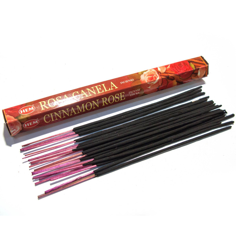 Пахощі вугільні HEM Cinnamon Rose Троянда та кориця ароматичні палички