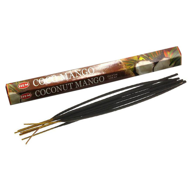 Угольные благовония HEM Coconut Mango (Кокос и манго) ароматические палочки