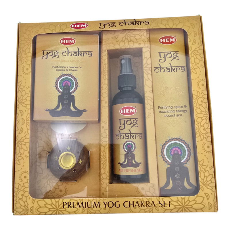 Подарунковий набір пахощів HEM Yog Chakra Masala Premium для йоги та медитації