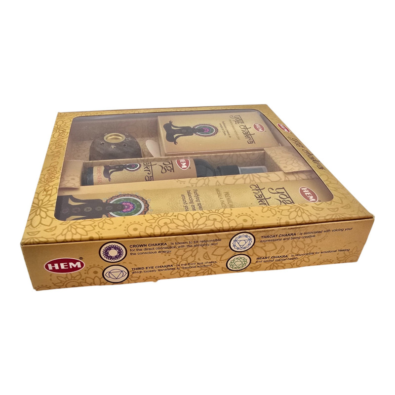 Подарунковий набір пахощів HEM Yog Chakra Masala Premium для йоги та медитації