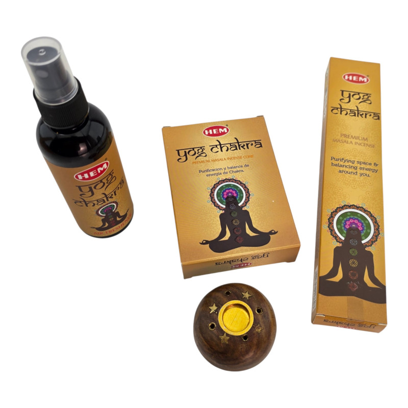 Подарунковий набір пахощів HEM Yog Chakra Masala Premium для йоги та медитації