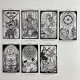 Карти Таро The Hermetic Tarot Герметичне таро Годфрі Доусон чорнобілі гравюри