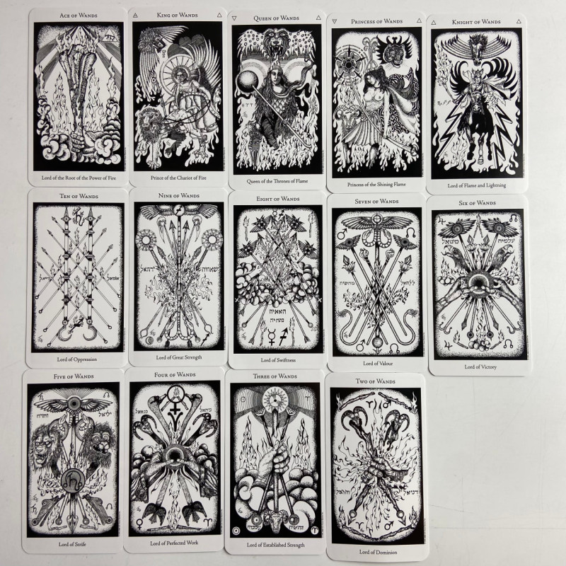 Карти Таро The Hermetic Tarot Герметичне таро Годфрі Доусон чорнобілі гравюри