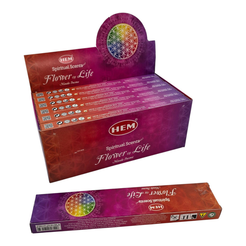 Пыльцевые благовония HEM Masala Flower of Life «Цветок жизни» ароматические палочки
