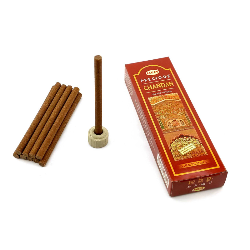 Безосновні ароматичні палички HEM Precious Chandan Dhoop Sticks Дорогоцінний сандал