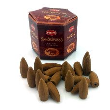 Арома-конуси backflow HEM Sandalwood Dhoop Cones пахощі Сандалове дерево