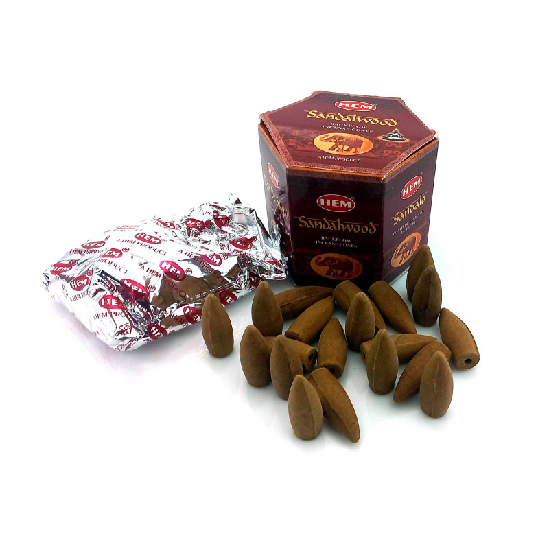 Арома-конуси backflow HEM Sandalwood Dhoop Cones пахощі Сандалове дерево
