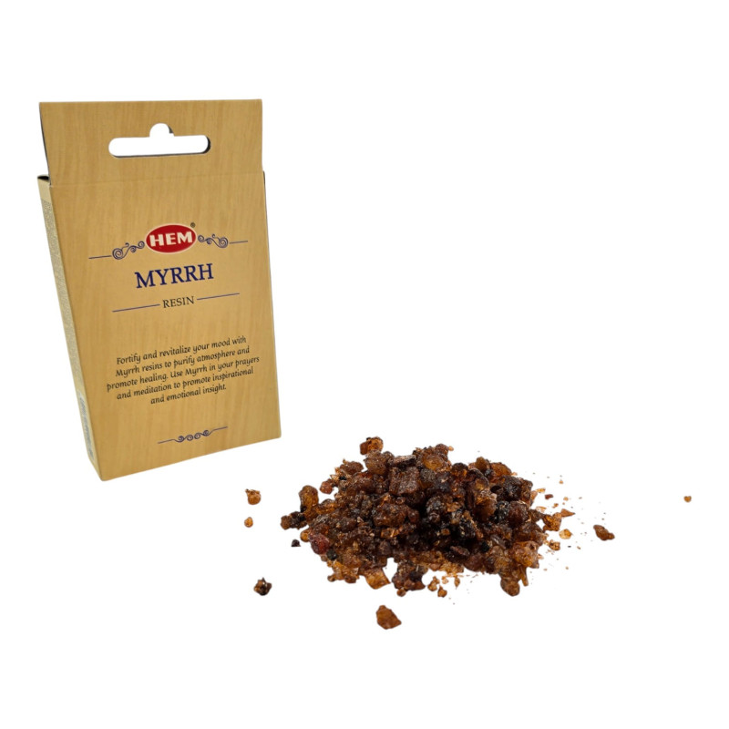 Ароматична смола HEM Myrrh Resin мирра для медитації та ароматизації простору
