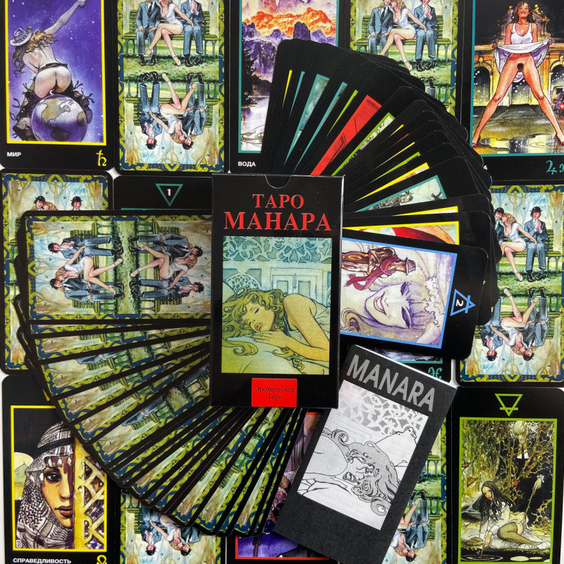 Карти Таро Манара комплект з книгами Магія кохання та Всі фарби кохання