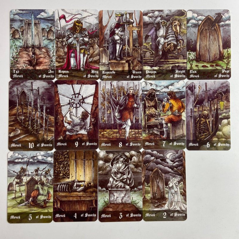 Подарунковий набір карт Таро Цвинтарне таро Necropolis Tarot книга і колода