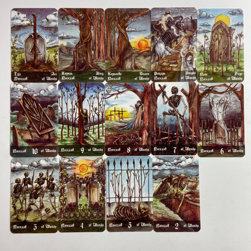Подарунковий набір карт Таро Цвинтарне таро Necropolis Tarot книга і колода