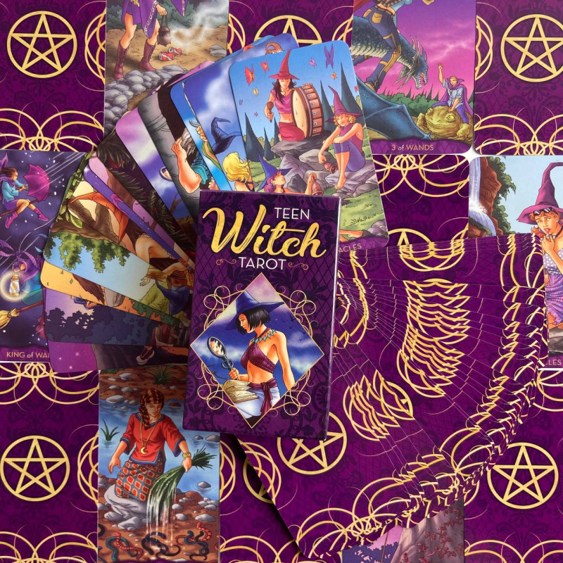 Карты Таро Teen Witch Tarot Юной Ведьмы уменьшенная колода на английском