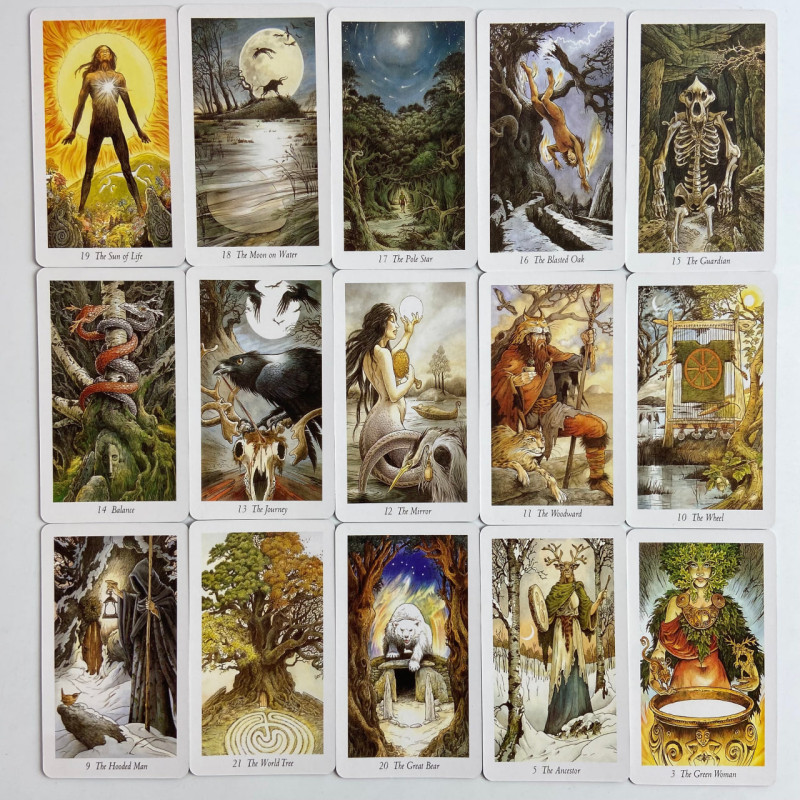 Карти Таро Wild Wood Tarot Дикий ліс зменшена колода з кельтською тематикою