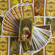 Карти Таро Golden Art Nouveau Tarot Райдера-Уейта золота колода Ар Нуво