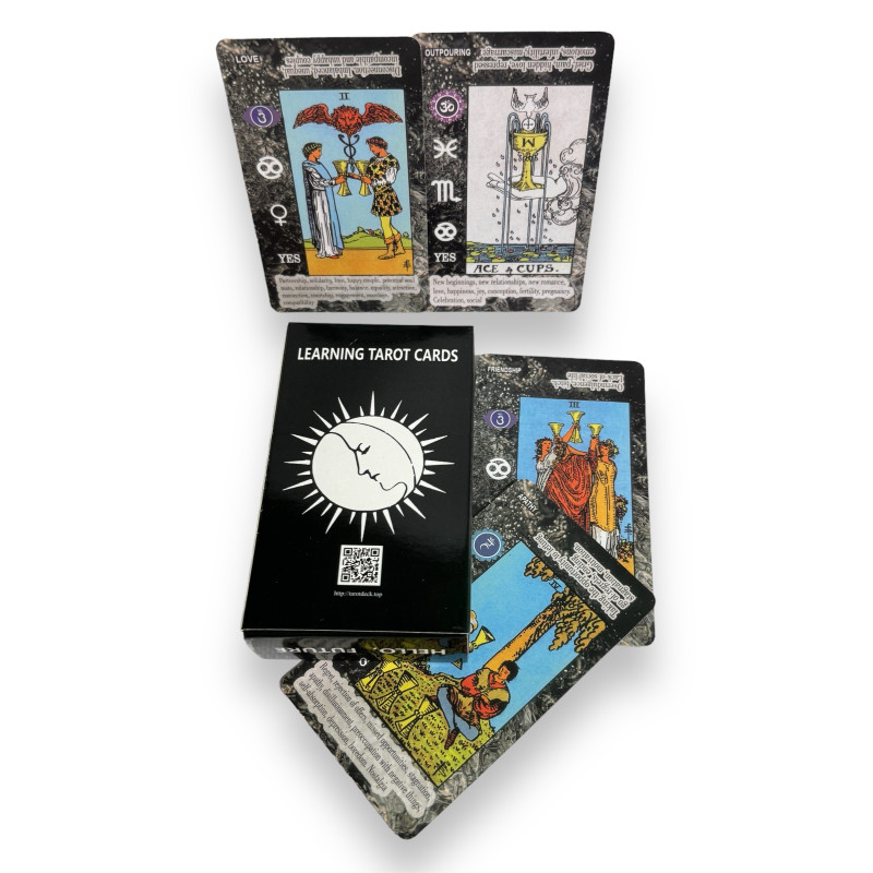 Карти Таро Learning Tarot Cards навчальна колода з підказками та відповідями