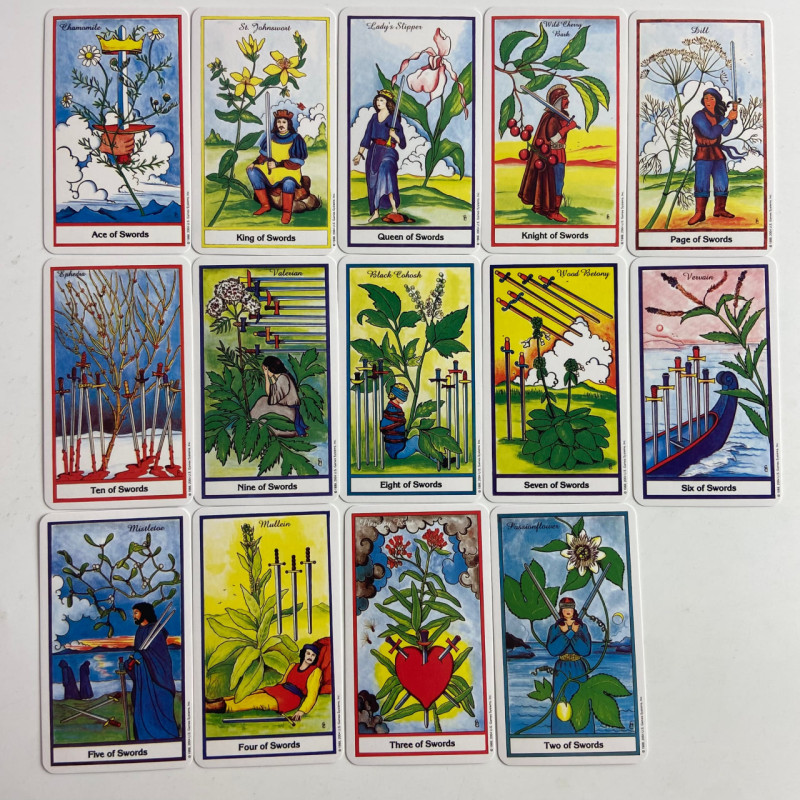 Карты Таро Herbal Tarot «Травы», уменьшенная колода в стиле Райдера-Уэйта