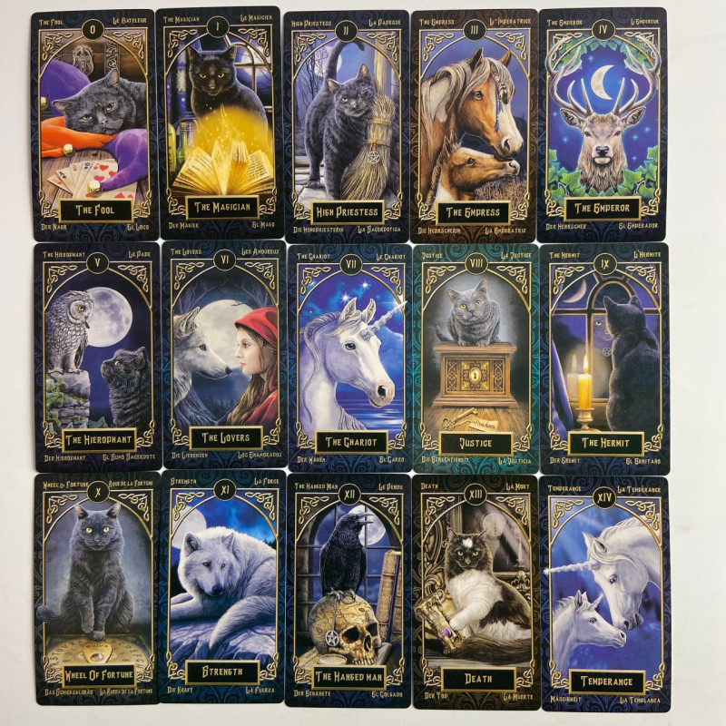Карти Таро Familiars Tarot Lisa Parker зменшена колода з тваринами