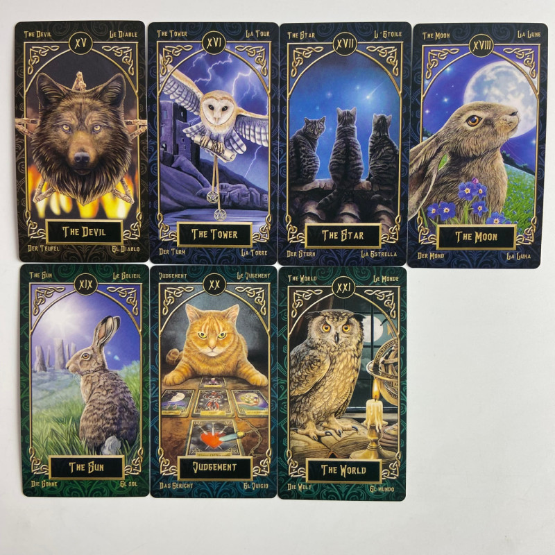 Карти Таро Familiars Tarot Lisa Parker зменшена колода з тваринами