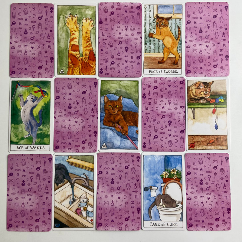 Таро Cat Tarot (кошачья тематика), уменьшенная колода
