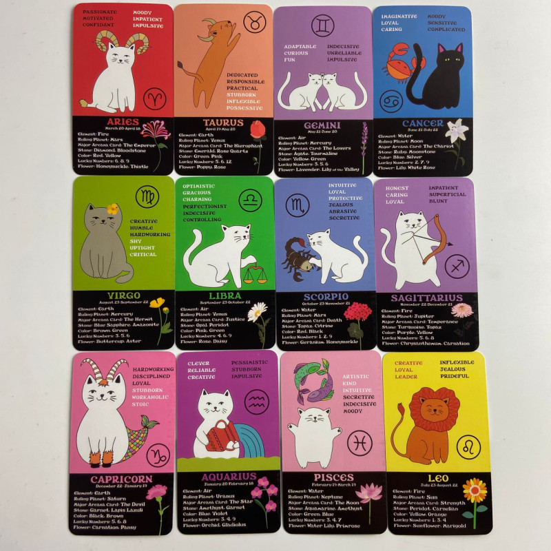 Карты Таро Blooming Cat Tarot «Цветущий кот» в стиле Райдера—Уэйта