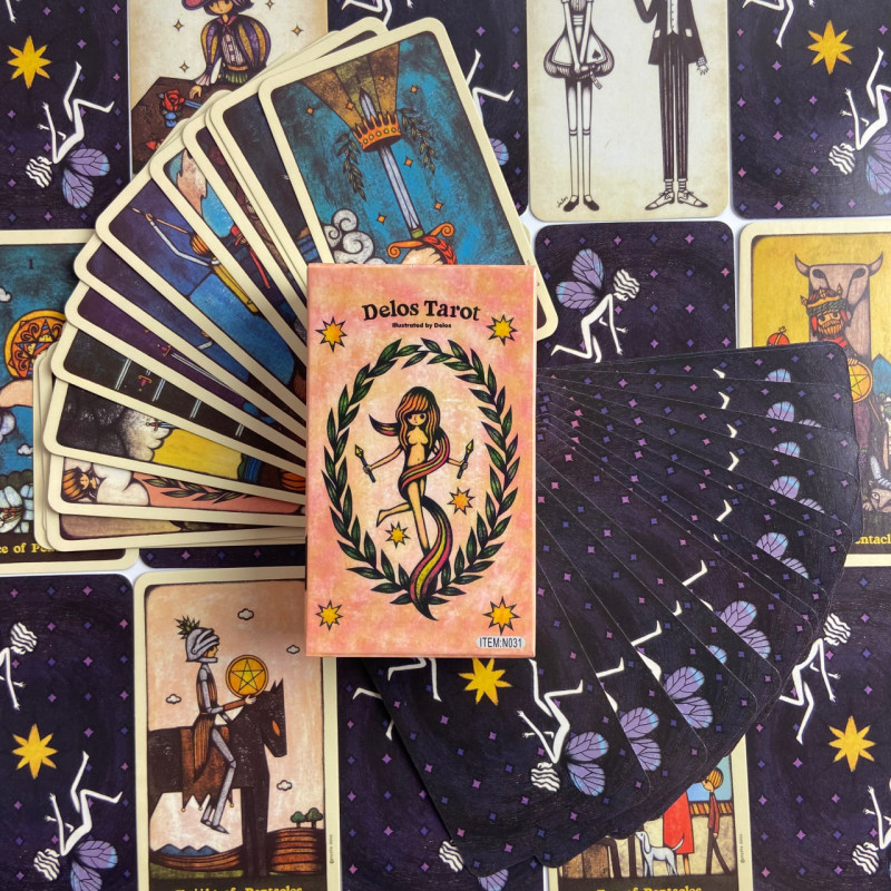 Карты Таро Delos Tarot Делоса уменьшенная колода в стиле Райдера-Уэйта