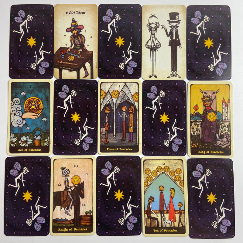 Карты Таро Delos Tarot Делоса уменьшенная колода в стиле Райдера-Уэйта