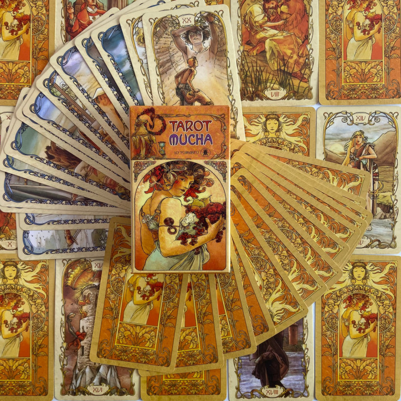Карти Таро Альфонса Мухи Tarot Mucha ар-нуво колода у стилі Уейта