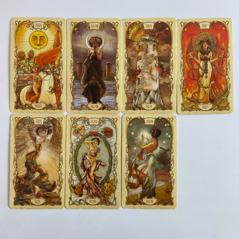 Карти Таро Альфонса Мухи Tarot Mucha ар-нуво колода у стилі Уейта