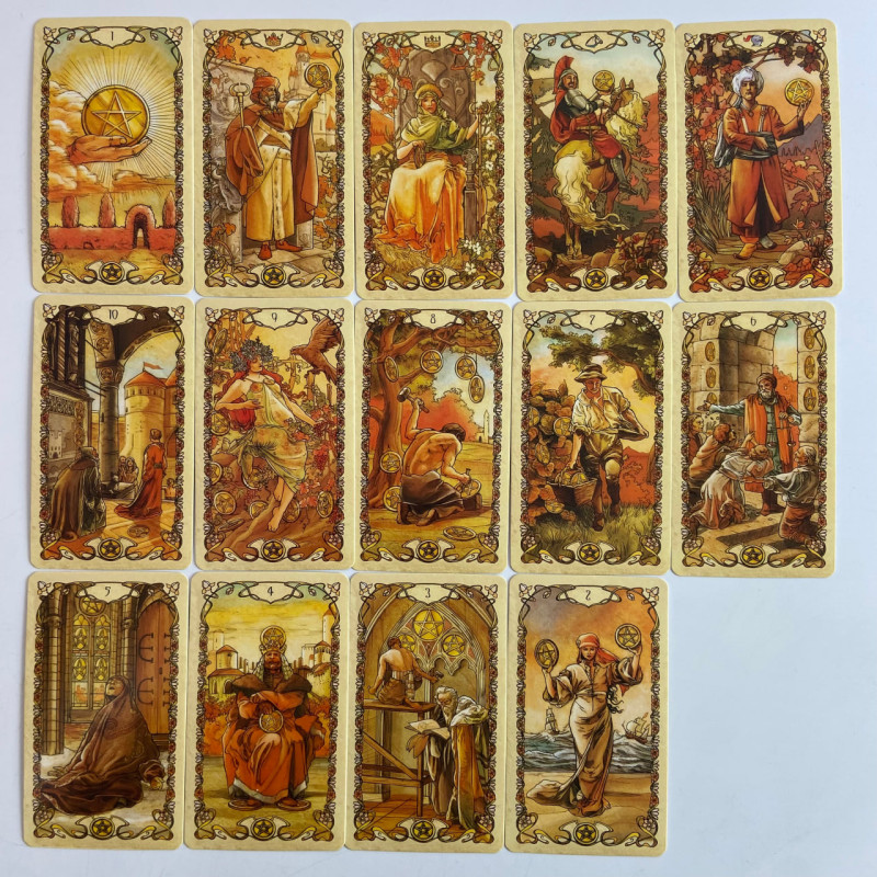 Карти Таро Альфонса Мухи Tarot Mucha ар-нуво колода у стилі Уейта