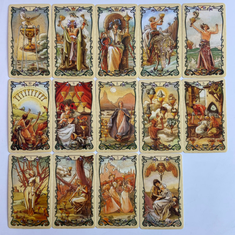 Карти Таро Альфонса Мухи Tarot Mucha ар-нуво колода у стилі Уейта
