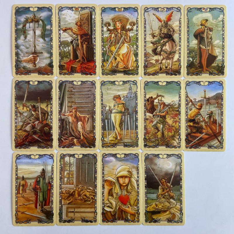 Карти Таро Альфонса Мухи Tarot Mucha ар-нуво колода у стилі Уейта
