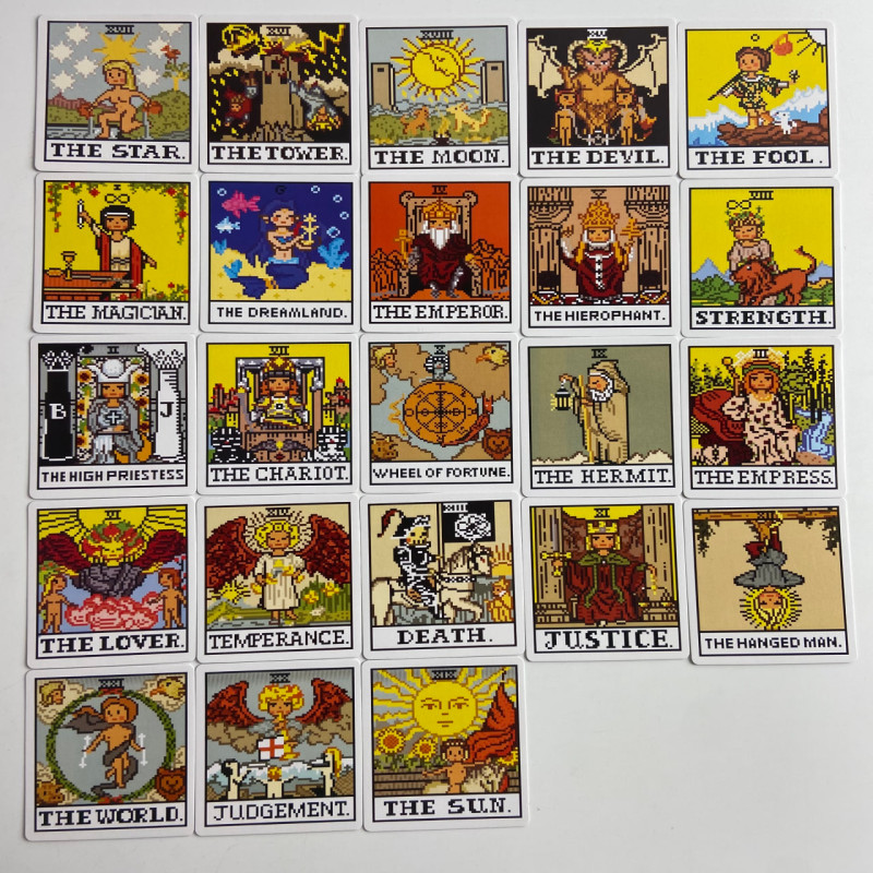 Карты Таро Super 8-Bit Tarot восьмибитное пиксельное Таро Райдера-Уэйта