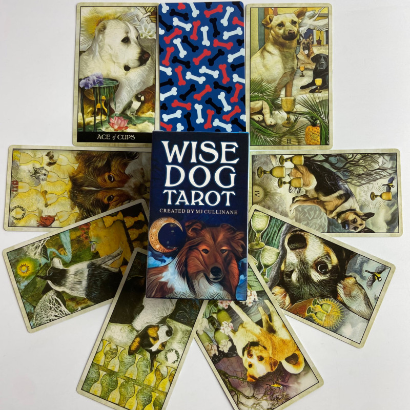 Таро-карты Wise Dog Tarot «Мудрая Собака», уменьшенная колода Райдера—Уэйта